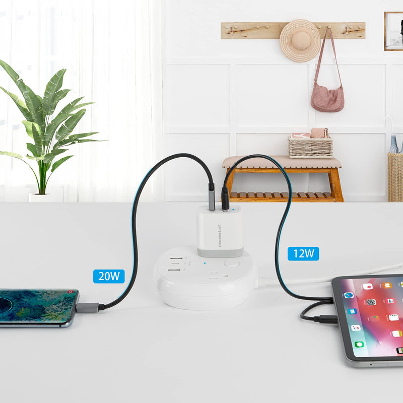 [Australia - AusPower] - PowerLot PD 20W USB C Charger for iPhone 12/12 Pro/ 12 Pro max, 12W USB Charger for iPad/iPad Pro, 32W Dual Port Power Adapter, GaN Wall Charger with Foldable Plug for iPhone 13/ Pixel/Galaxy etc 