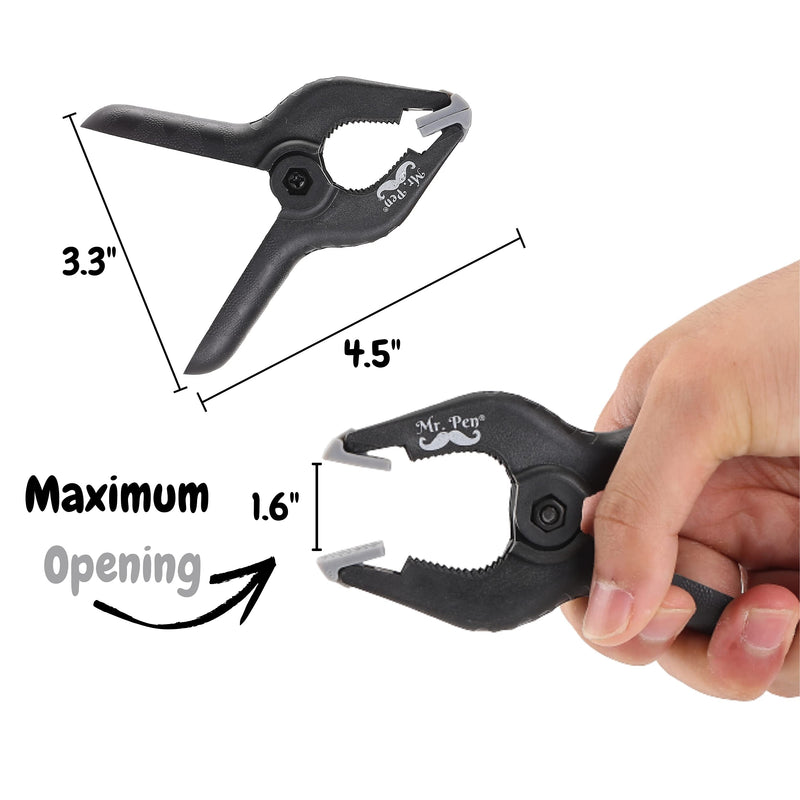 [Australia - AusPower] - Mr. Pen- Spring Clamps, 6 Pack, 4.5 Inch, Plastic Clamps, Backdrop Clamps, Clamps Set, Clamps for Crafts, Clamps, Clamps for Backdrop Stand, Clamps for Woodworking. 