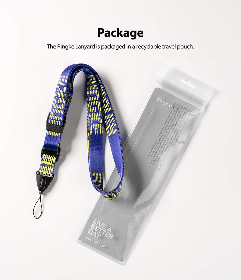 [Australia - AusPower] - Ringke Lanyard Design Strap Lettering Shoulder Neck Hand Wrist Designed for Cell Phone Cases, Keys, Cameras & ID QuikCatch Lanyard Adjustable String - Lettering Royal Blue 