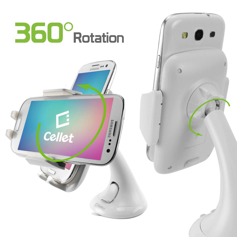 [Australia - AusPower] - Cellet PH675BK Windshield Car Phone Holder Mount, Universal Compatibility including Samsung Note 8 Galaxy S8/Plus/S7/Edge/S6/ S6 Edge Plus, iPhone X/8/8 Plus/6/6s Plus/5/5s, LG G5/G4, HTC 10 Black Phone Craddle Mount 