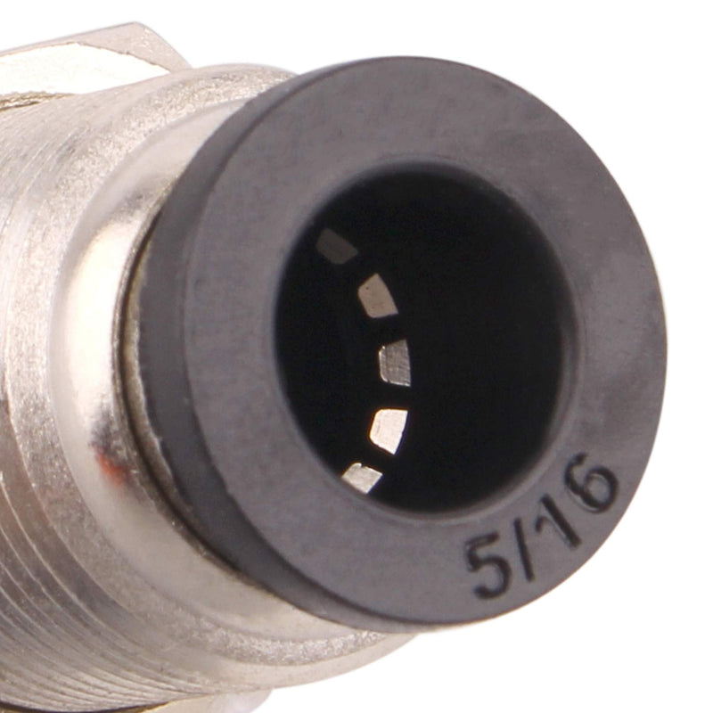 [Australia - AusPower] - DERPIPE Bulkhead Union Push to Connect Tube Fitting 5/16 Inch Tube OD Double Threaded (5 Packs) 5/16" (pack of 5) 