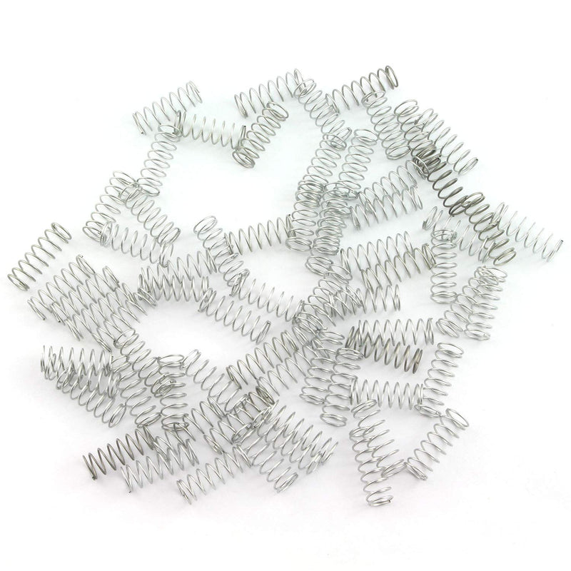 [Australia - AusPower] - Youliang 60pcs Compression Pressure Metal Spring Coil High Temperature Resistance Spiral Springs for Toy, Hardware and Battery 