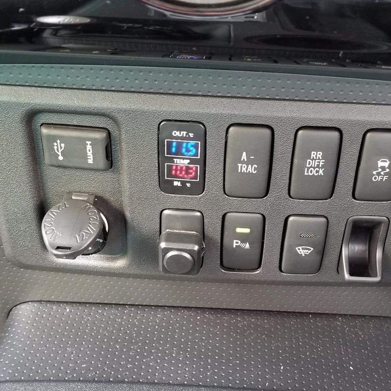[Australia - AusPower] - Car Internal and External Temperature Display, Dual Temperature Sensors Use for Toyota (Type A) 