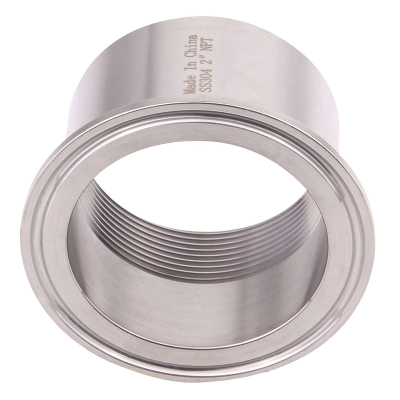 [Australia - AusPower] - DERNORD Sanitary Female Threaded Pipe Fitting to 2.5 Inch TRI CLAMP OD 77mm Ferrule (Pipe Size: 2" NPT) Pipe Size: 2" NPT 