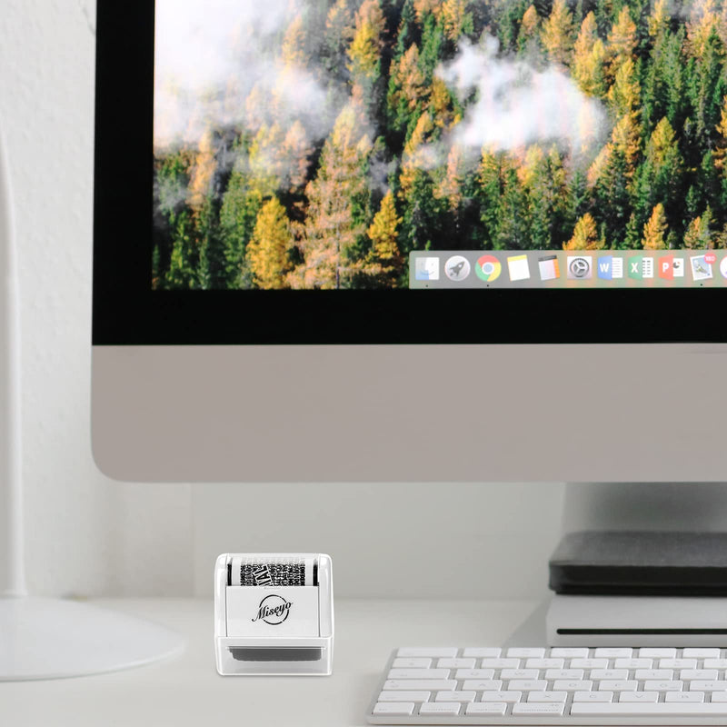 [Australia - AusPower] - Miseyo Identity Theft Protection Roller Stamp Set - White (Incleded 6 Refill Ink) 2.white 