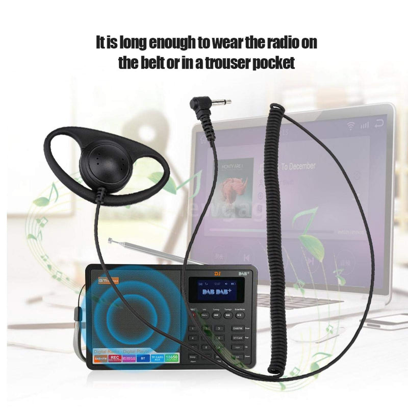 [Australia - AusPower] - KIKYO D-Shell Type Radio Headset, 3.5mm Jack Listen Only Earpiece Headset for Motorola ICOM Kenwood Radios 