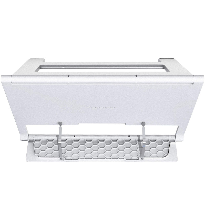 [Australia - AusPower] - Readaeer Portable Book Stand Free Angle Adjustable Book Holder for Reading Textbook Foldable Lightweight Book Rest (White) White 