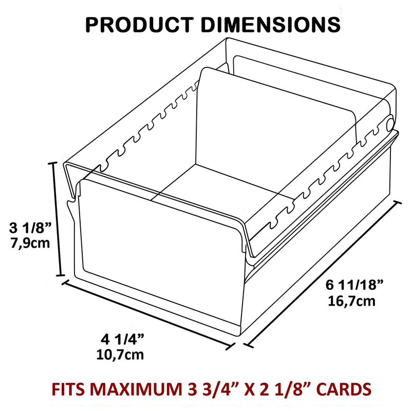 [Australia - AusPower] - Acrimet Index Business Card Size File Holder Organizer Metal Base Heavy Duty (AZ Index Cards and Divider Included) (Purple Color with Clear Crystal Plastic Lid Cover) 