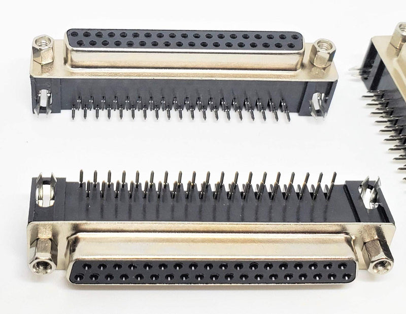 [Australia - AusPower] - Pc Accessories - Connectors Pro 6-Pack DB37 Female Right Angle PCB Mount Connector, D-Sub 37 Pins 90 Degree PC Board DR37F, 6-Pack 