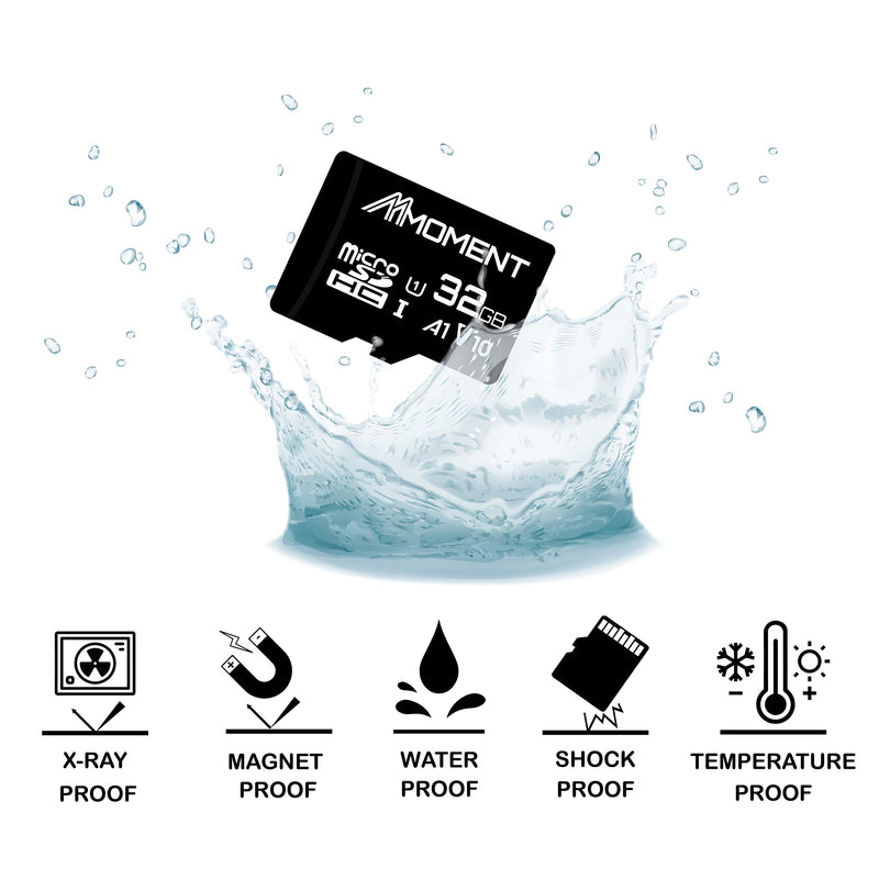 [Australia - AusPower] - MMOMENT Micro SDHC Card, A1, UHS-I, U1, V10, Class 10 Compatible, Read Speed Up to 90 MB/s, SD Adapter Included (32GB, Black - A1, U1, V10) 32GB, Black - A1, U1, V10 