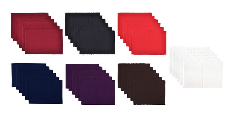 [Australia - AusPower] - Yourtablecloth Ribbed Cotton Placemats – Placemat with Thicker Construction – Heavy Duty, Eco Friendly & Elegant Large Placemats –Set of 6 –Be it Restaurant, Home, Halloween – Black 