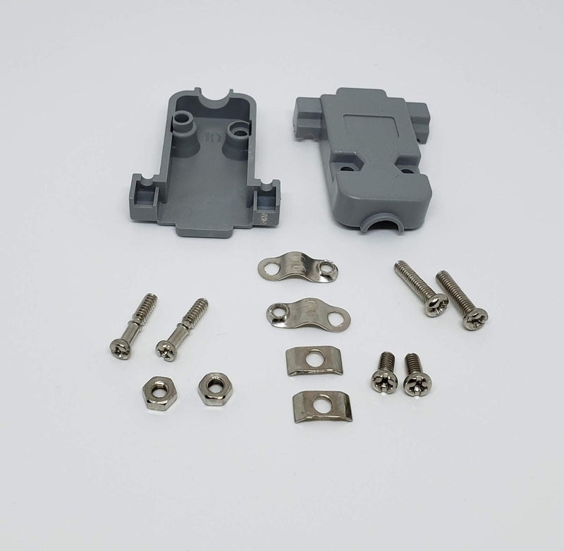 [Australia - AusPower] - 15-Pack Connectors Pro DB9 / HD15 Grey Plastic Hoods Short Screws for D-Sub 9P or HD 15P Connector 