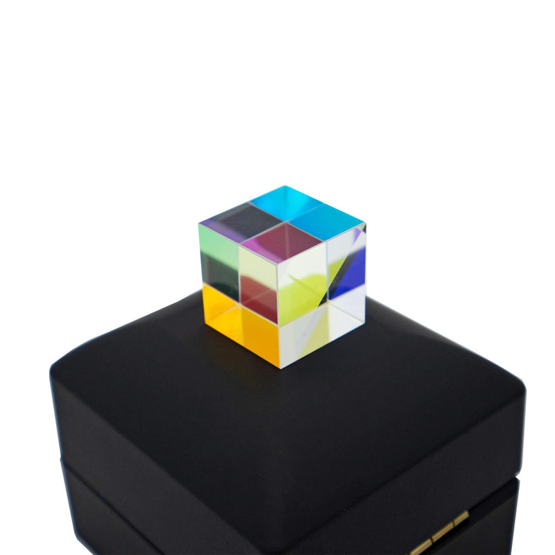 [Australia - AusPower] - StayMax Dichroic X-Cube Prism RGB Dispersion Prism for Physics and Decoration with Storage Box 