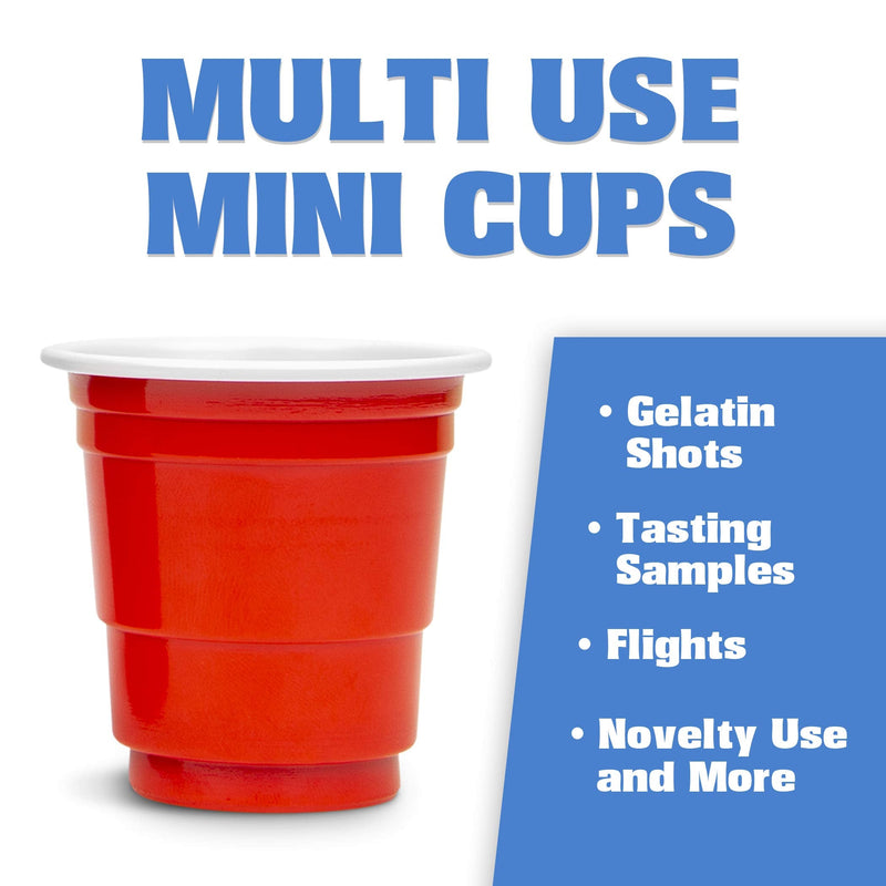 [Australia - AusPower] - GoPong 2oz Plastic Shot Cups - Pack of 200, Disposable Mini 2oz Party Cups, Red 