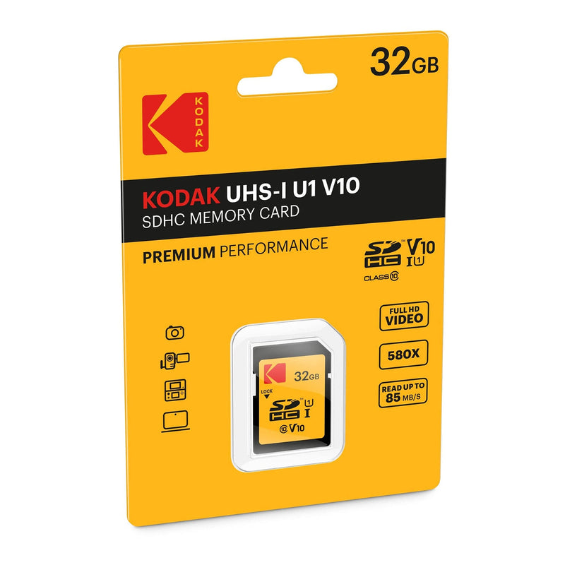 [Australia - AusPower] - Kodak 32GB Class 10 UHS-I U1 SDHC Memory Card (3-Pack) with Focus All-in-One USB Card Reader Bundle (4 Items) 
