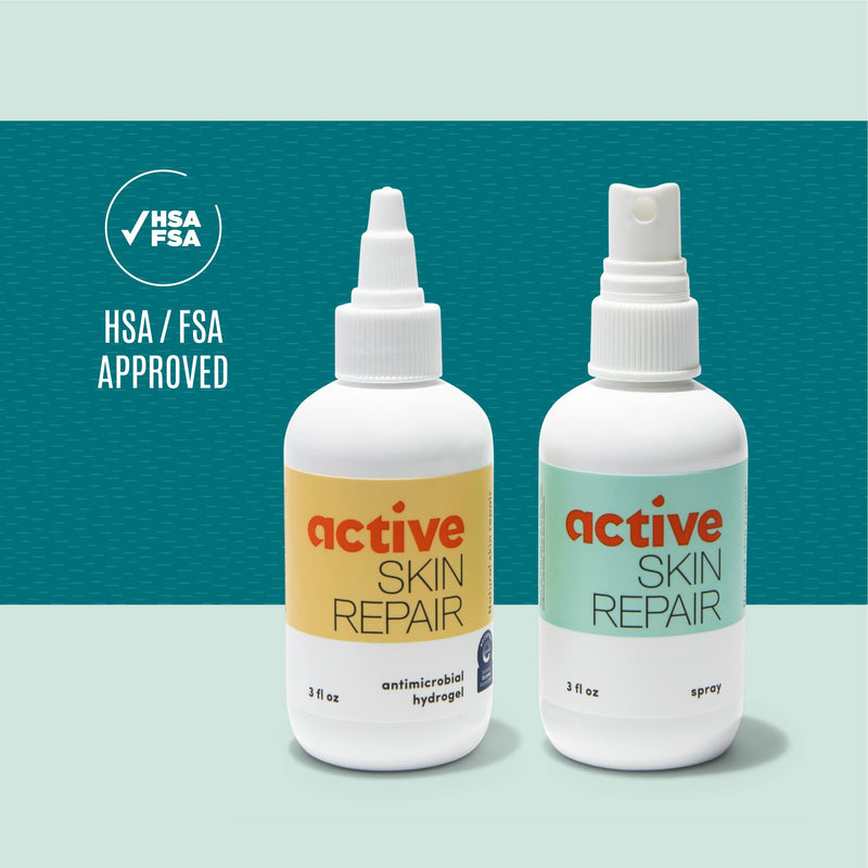 [Australia - AusPower] - Active Skin Repair - First Aid Natural & Non-Toxic Healing Ointment & Antiseptic Spray for Minor Cuts, Wounds, Scrapes, Rashes, Sunburns, and Other Skin Irritations (Bundle, Combo, 3 oz Each) 3 Fl Oz (Pack of 2) 