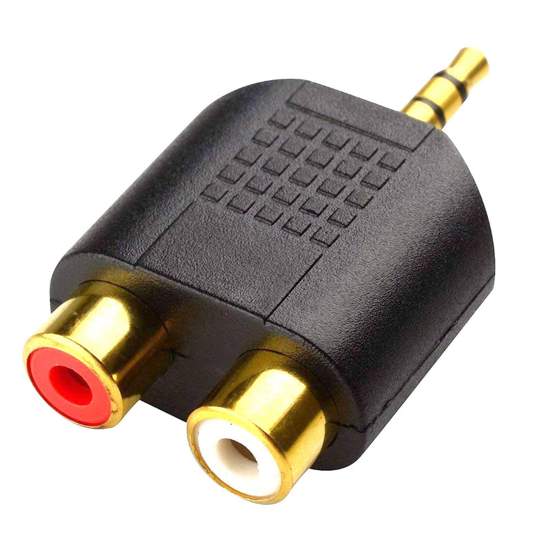 [Australia - AusPower] - 3.5 mm TRS to Dual RCA F (2-Pack),ANDTOBO 3.5mm Stereo Male to Dual RCA Female Audio Breakout Adapter 