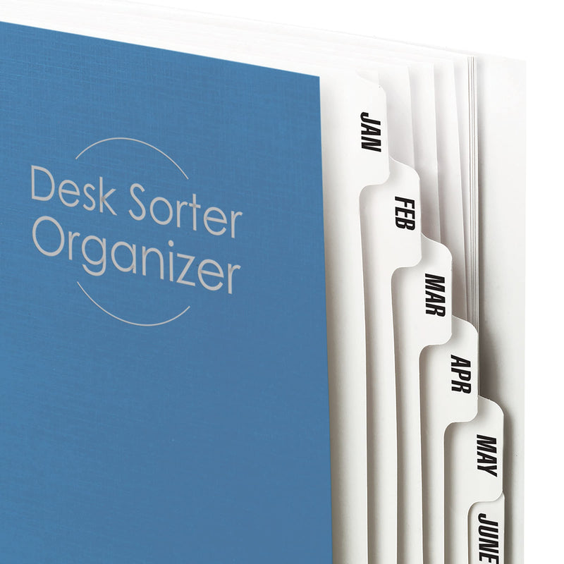 [Australia - AusPower] - Smead Desk File/Sorter, Monthly (Jan-Dec), 12 Dividers, Letter Size, Dark Blue (89286) 