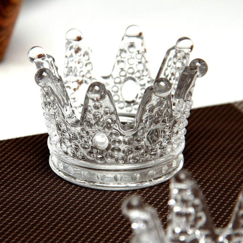 [Australia - AusPower] - ZKKD Glass Crown Ashtray,Creative Desktop Smoking Ash Tray Home Office Decoration (Transparent Crystal Glass) 