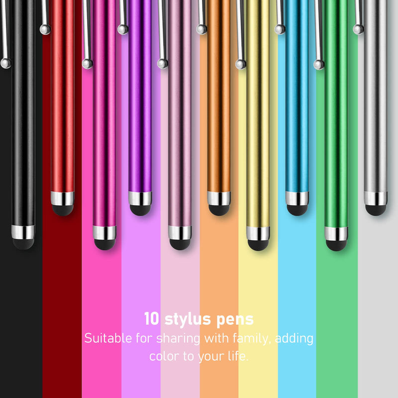 [Australia - AusPower] - Stylus Pens for Touch Screens, Abiarst High Precision Universal Stylus for iPad iPhone Tablets Samsung Galaxy All Capacitive Touch Screens (10-Pack) 