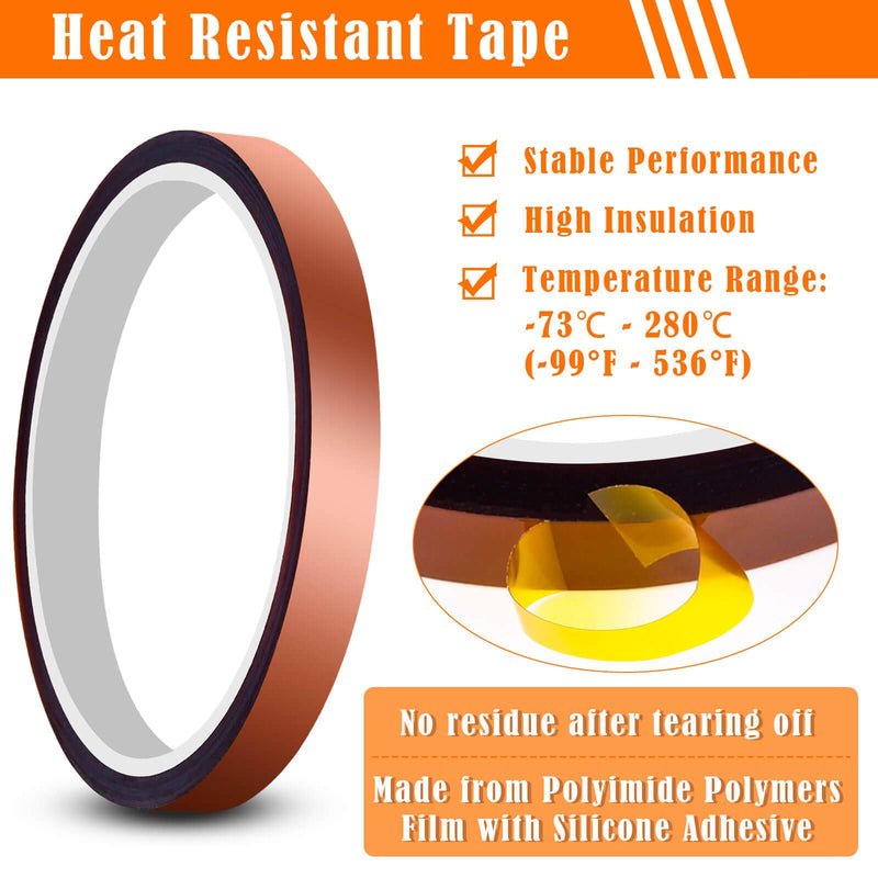 [Australia - AusPower] - Heat Tape for Heat Press, 6 Packs Selizo Heat Transfer Tape Heat Resistant High Temperature Tape for Sublimation on Coffee Mugs, HTV Craft on T-Shirt Fabrics 