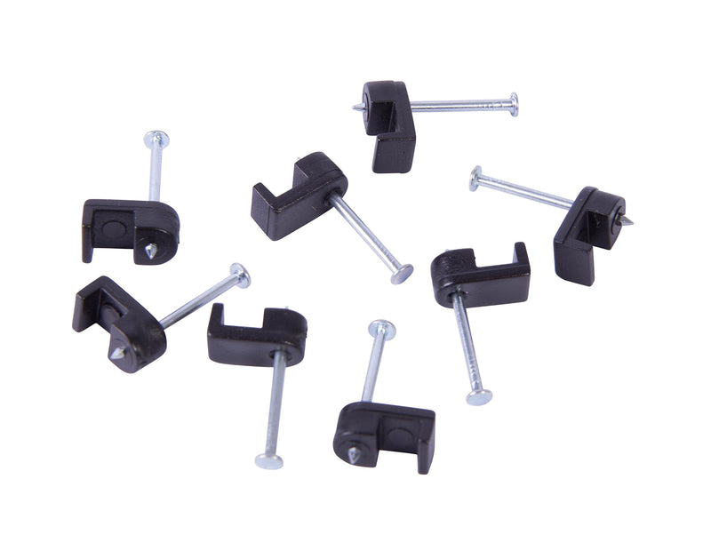 [Australia - AusPower] - Gardner Bender PSB-1600T Low-Voltage Cable Staple, 3/16 Inch., CAT6 / RG-59 / RG-6 / Polyethylene - UV Resistant, Splinter Free, Black 