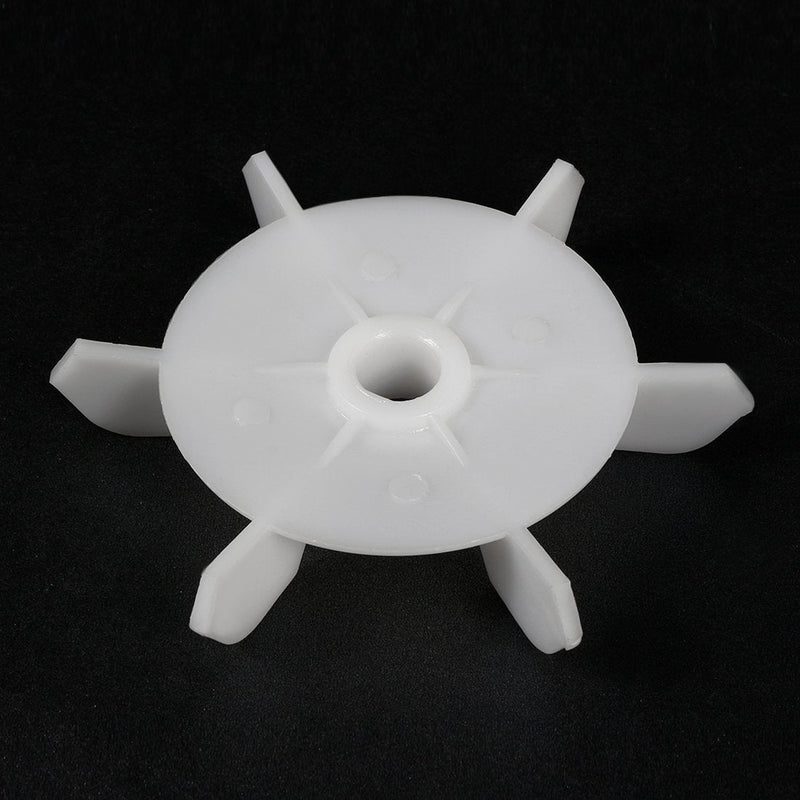[Australia - AusPower] - uxcell Motor Fan Blade 115mmx14mm D Shape Bore White Engineering Plastic with 6 Vanes 2pcs 