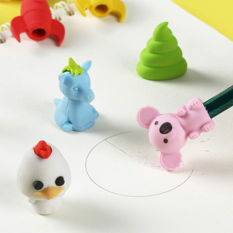 [Australia - AusPower] - Mr. Pen- Animal Topper Erasers, 22 Pack, 8 Pack Take Apart Animal Erasers, Pencil Toppers, Pencil Erasers Toppers for Kids, Eraser Tops, Cap Erasers for Pencils, Fun Erasers Kids, Pencil Top Erasers 