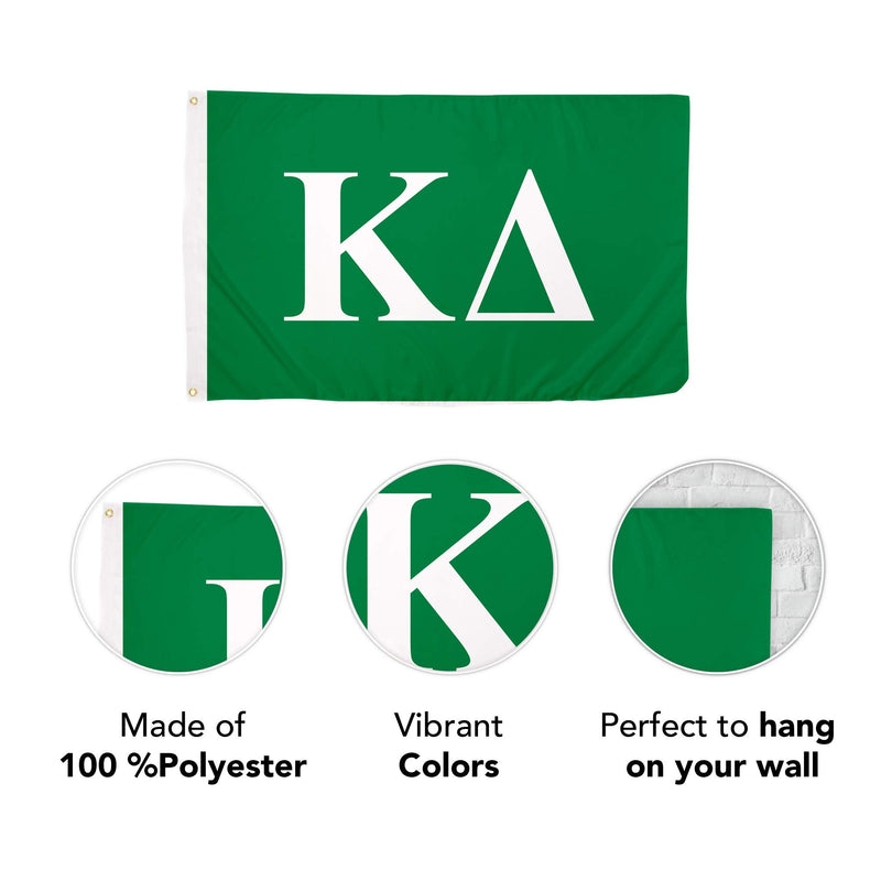 [Australia - AusPower] - Kappa Delta Letter Sorority Flag Greek Banner Large 3 feet x 5 feet Sign Decor KD 