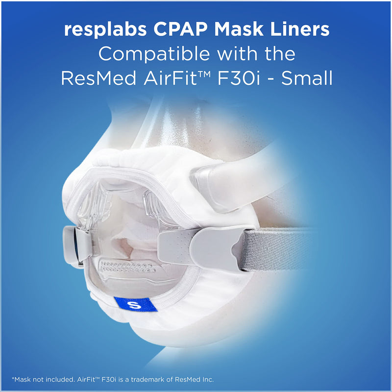 [Australia - AusPower] - resplabs CPAP Mask Liners - Compatible with ResMed AirFit F30i Masks, Small - Reusable, Washable Cushion Covers - 4 Liner Pack Small - 4 Pack 