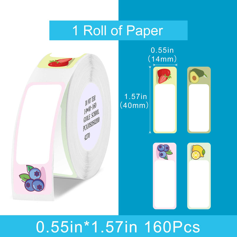[Australia - AusPower] - NIIMBOT D11 Label Maker Tape Adapted Label Print Paper Standard Laminated Office Labeling Tape Replacement (Fruit) Fruit 
