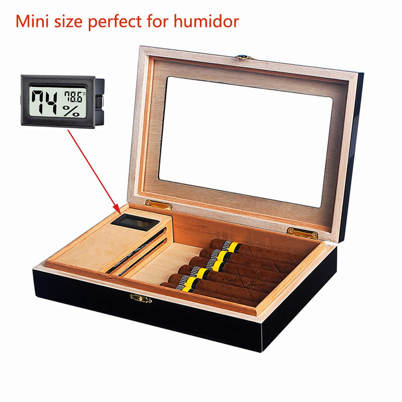 [Australia - AusPower] - TASOGEN 6 Pack Mini Digital Thermometer Hygrometer,Indoor Temperature and Humidity Gauge Meter Monitor Fahrenheit (℉) for Humidor,Greenhouse,Reptile Tank,Home,Jars 