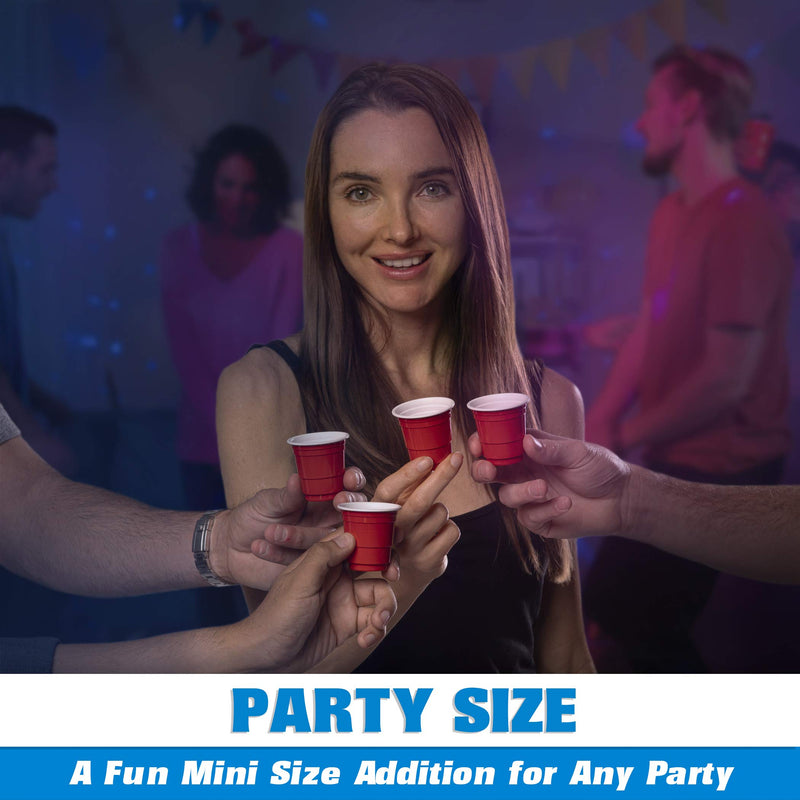 [Australia - AusPower] - GoPong 2oz Plastic Shot Cups - Pack of 200, Disposable Mini 2oz Party Cups, Red 