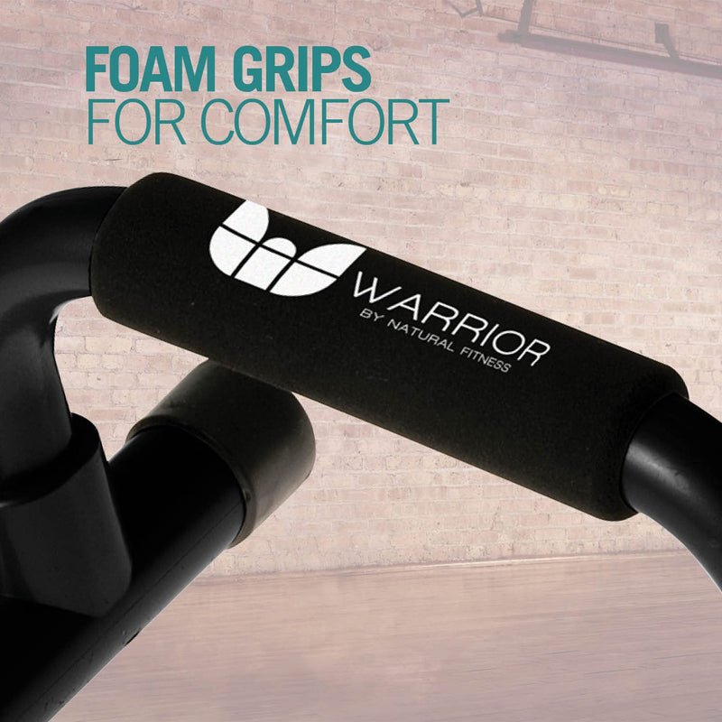 [Australia - AusPower] - Warrior Pushup Bars - Upper Body Core and Chest Strength Fitness Training Stands - Angled with Comfort Grips and Stable Base for Home, Gym or Travel 