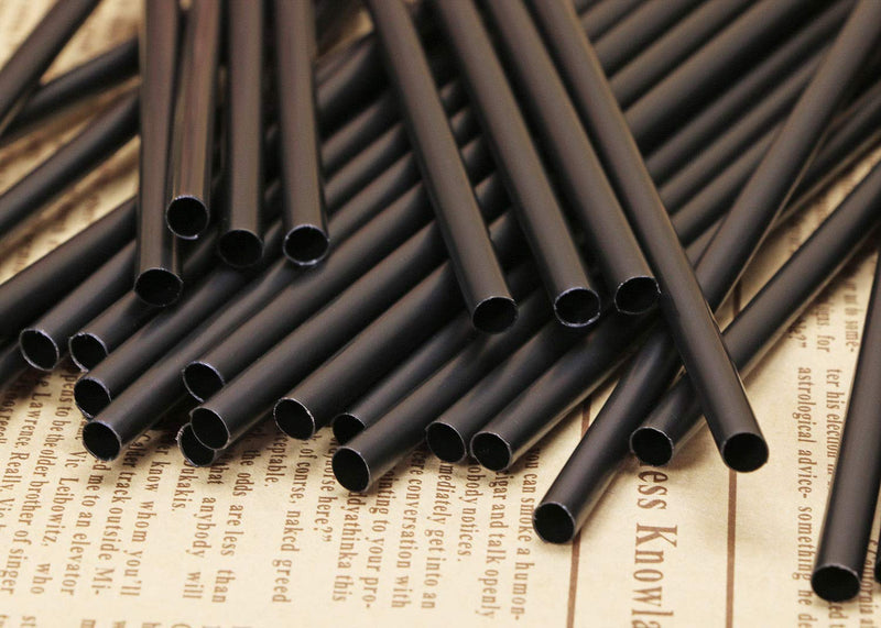 [Australia - AusPower] - Tupalizy 100PCS Black Plastic Straws Drinking Coffee Stirrers for Wedding Coffee Sip Stir Sticks for Cocktail Tea Chocolate Hot Water Cold Drinks Cups Travel Mugs Crafts Home Bars, 5.12 inch 100 