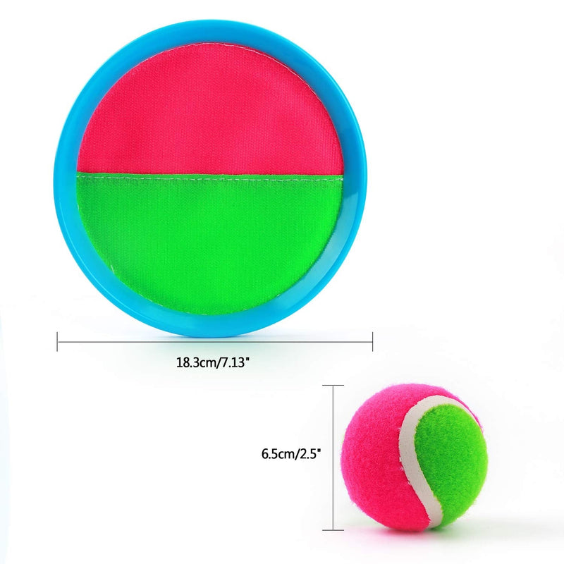 [Australia - AusPower] - Toss and Catch Ball Set Outdoor Game for Kids Backyard Games Beach Game for Kids (Upgraded) (2 Paddles 2 Balls) 