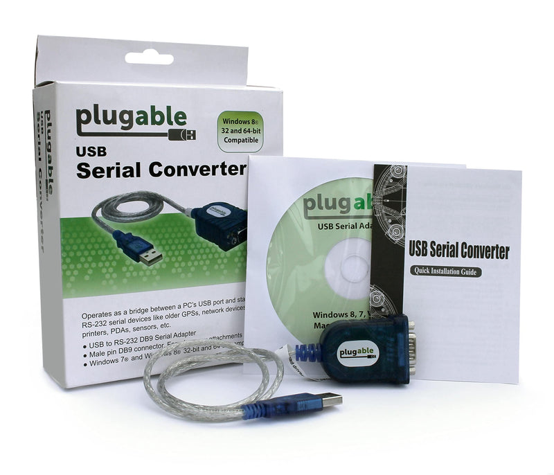 [Australia - AusPower] - Plugable USB to Serial Adapter Compatible with Windows, Mac, Linux (RS-232DB9 Female Connector, Prolific PL2303HX Rev. D Chipset) 