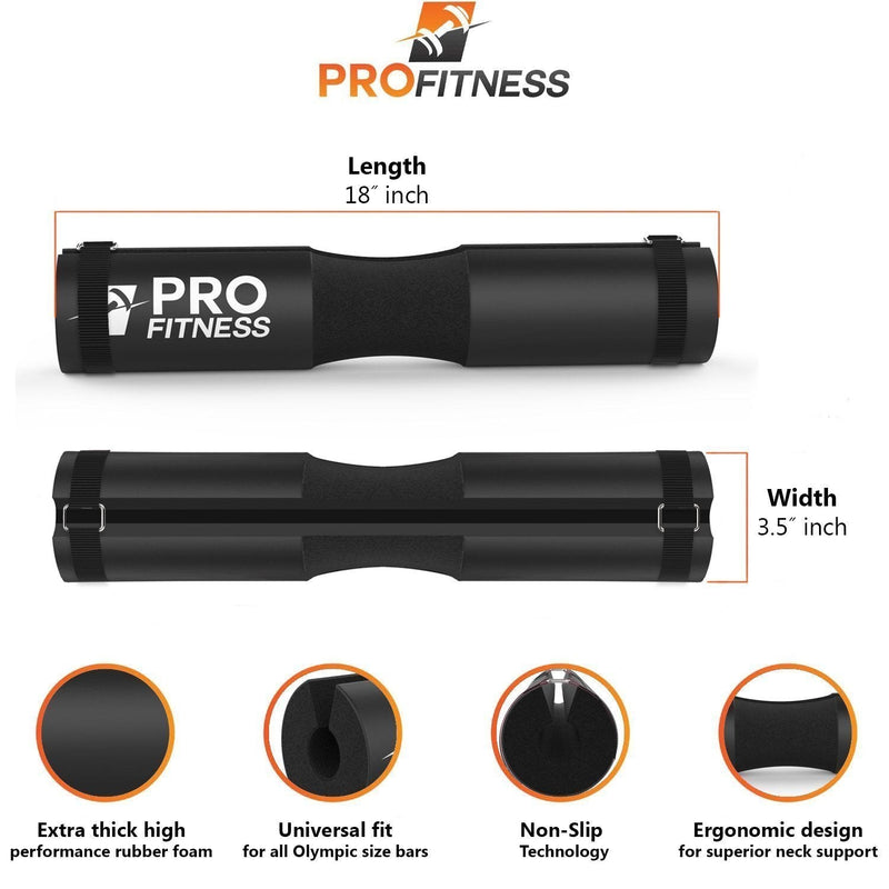 [Australia - AusPower] - ProFitness Barbell Pad Squat Pad- Shoulder Support for Squats, Lunges & Hip Thrusts - for Olympic or Standard Bars 