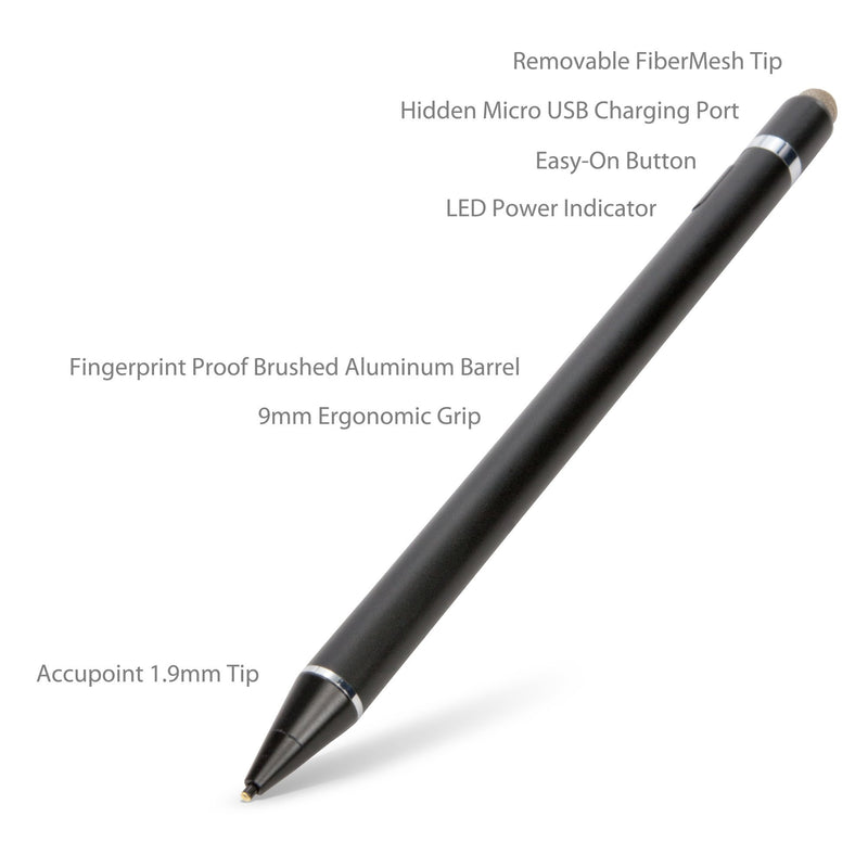 [Australia - AusPower] - BoxWave AccuPoint Active Stylus - Jet Black, Stylus Pen for Smartphones and Tablets 