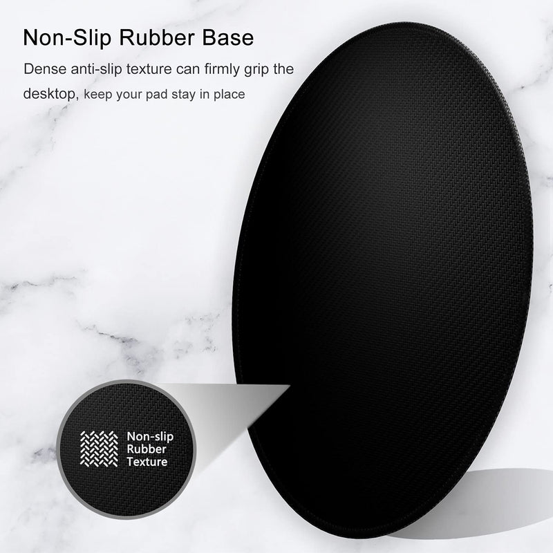 [Australia - AusPower] - Hsurbtra Mouse Pad, Premium-Textured Small Round Mousepad 8.7 x 8.7 Inch Pink, Stitched Edges Anti-Slip Waterproof Rubber Mouse Mat, Pretty Cute Mouse Pad for Office Home Gaming Laptop Men Women Kids Lake Green 