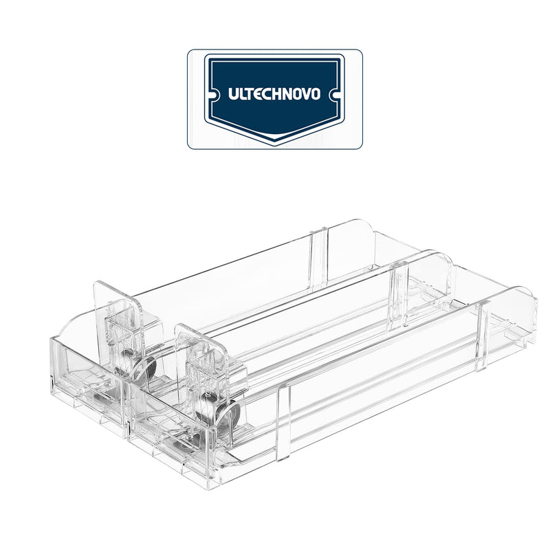 [Australia - AusPower] - Can Organizer for Refrigerator, 2Pcs Automatic Cigarette Dispaly Holder Showcase Automatic Clear Cigarette Case Pushers Rack for Store Retail 24cm 