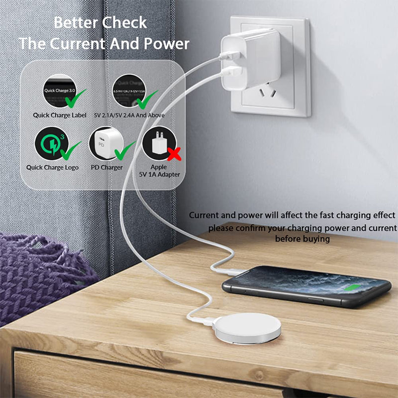 [Australia - AusPower] - Magnetic Wireless Charger, Oliomp Qi Certified 15W Max Wireless Fast Charge, with iPhone 13/13 Pro/13 Mini/13 Pro Max/12/Samsung Galaxy/iPhone/LG/Google Pixel/AirPods 