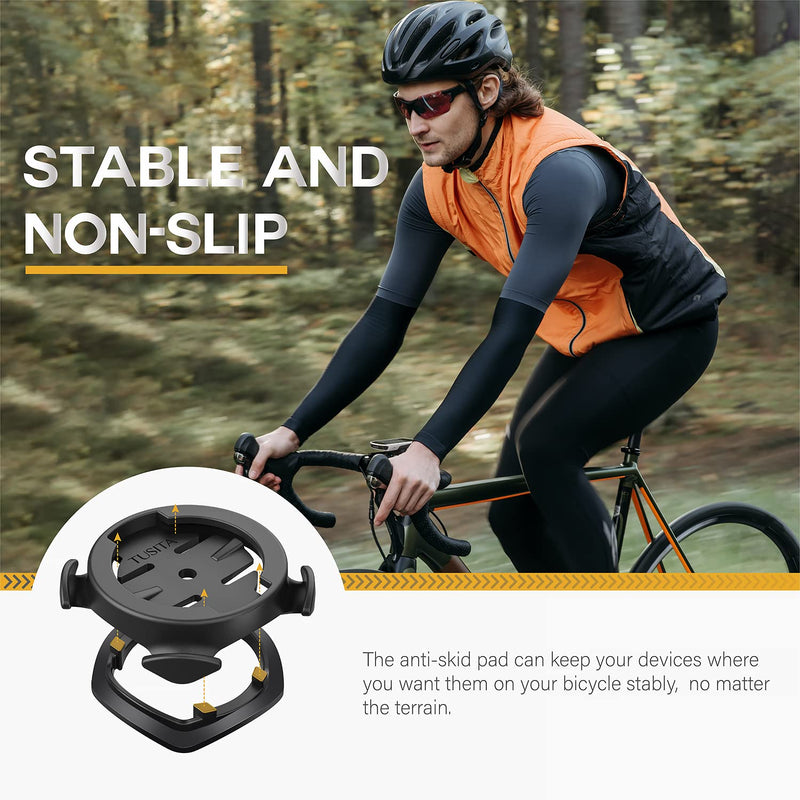 [Australia - AusPower] - TUSITA Quick Release Bike Mount Compatible with Garmin Bike GPS Computer, XOSS G/G+, iGPSPORT GPS - Quarter Turn Edge GPS Computer Bracket - Bicycle Combo Extended Mount Road MTB Accessories 