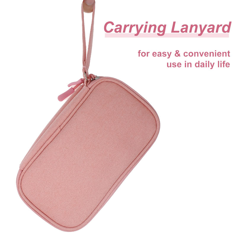 [Australia - AusPower] - DDgro Electronics Organizer for Woman Travel Hard Drive Cables Cords Powerbank Packing Case Tech Accessories Pouch (Small, Pink) Small 
