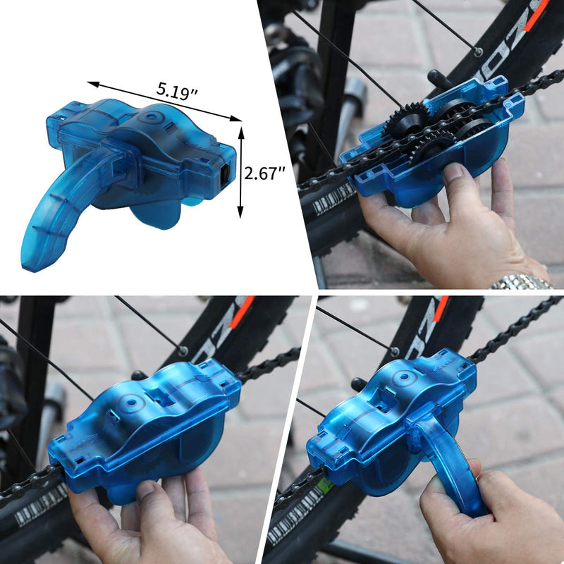 [Australia - AusPower] - Anndason 8 Pieces Precision Bicycle Cleaning Brush Tool Including Bike Chain Scrubber, suitable for Mountain, Road, City, Hybrid ,BMX Bike and Folding Bike 