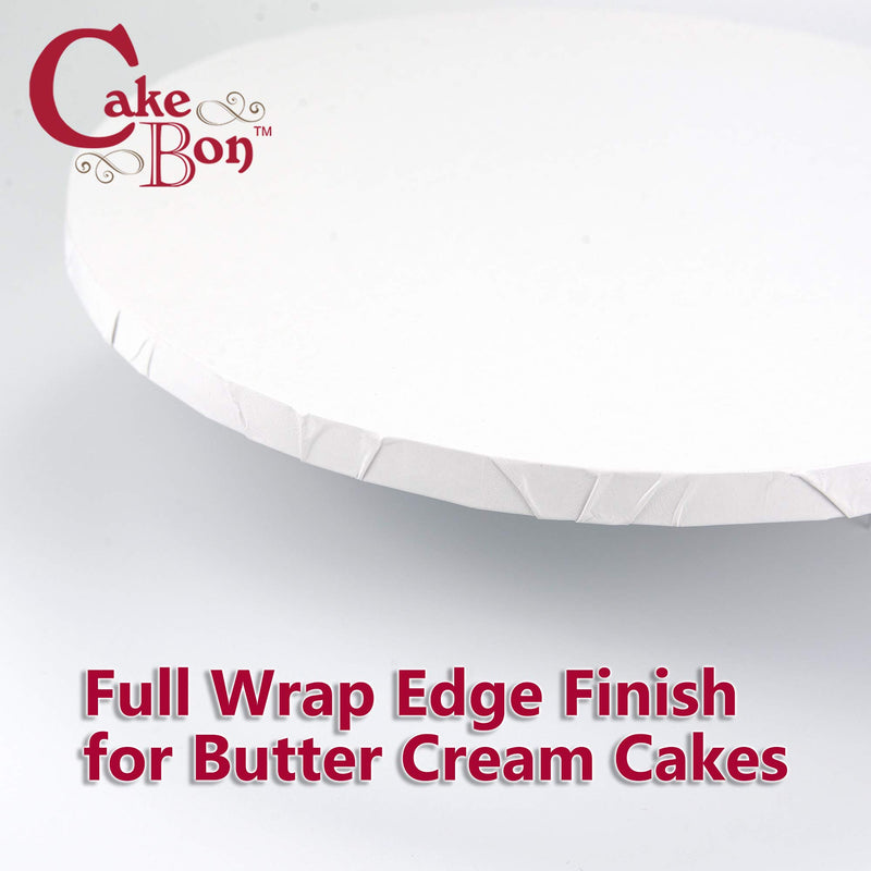 [Australia - AusPower] - Cake Drums Square 8 Inches - (White, 6-Pack) - Sturdy 1/2 Inch Thick - Fully Wrapped Edges White 