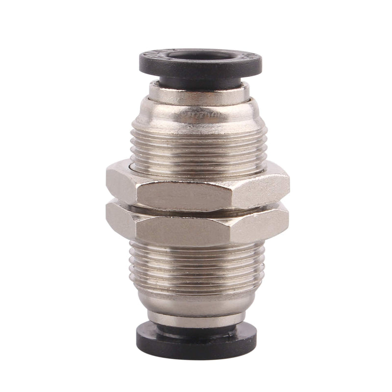 [Australia - AusPower] - DERPIPE Bulkhead Union Push to Connect Tube Fitting 5/16 Inch Tube OD Double Threaded (5 Packs) 5/16" (pack of 5) 