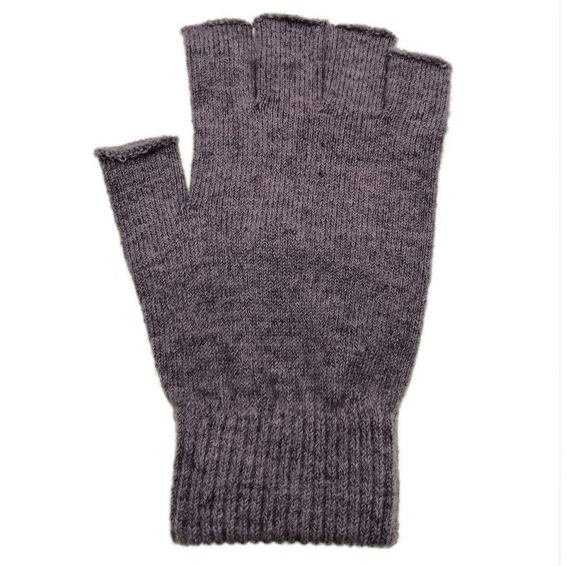 [Australia - AusPower] - NOVAWO Wool Blend Fingerless Gloves Warm Arm Warmers Unisex Typing Gloves Dark Gray 