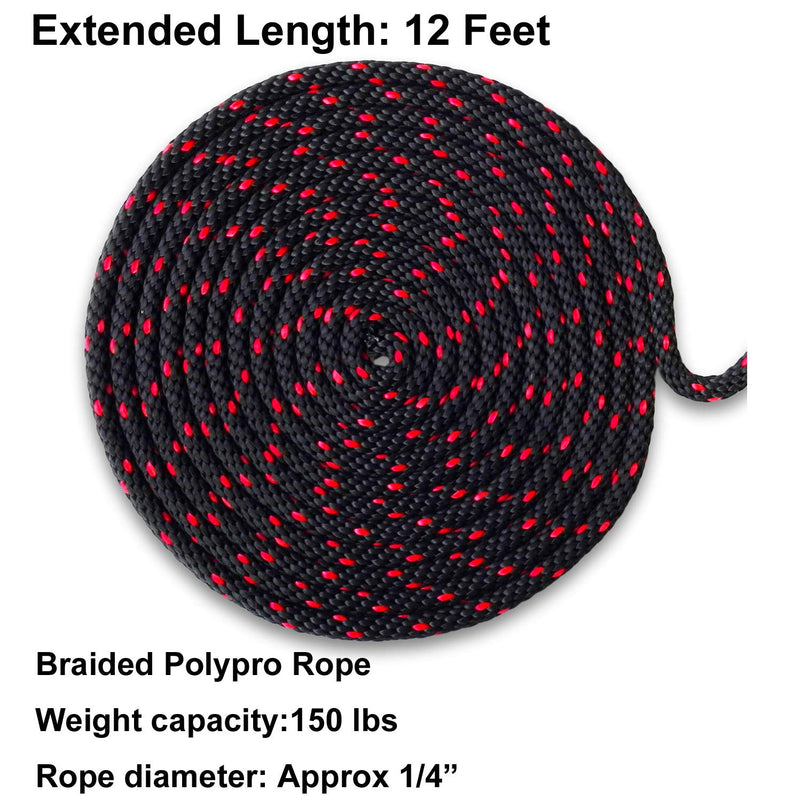 [Australia - AusPower] - Kayak Tie Down Straps Canoe Bow and Stern Heavy Duty Cargo Ratchet Pulley Rope Hanger (Black Sleeve Elite, 12 Feet,2pack) Black Vinyl Coated 12 ft 