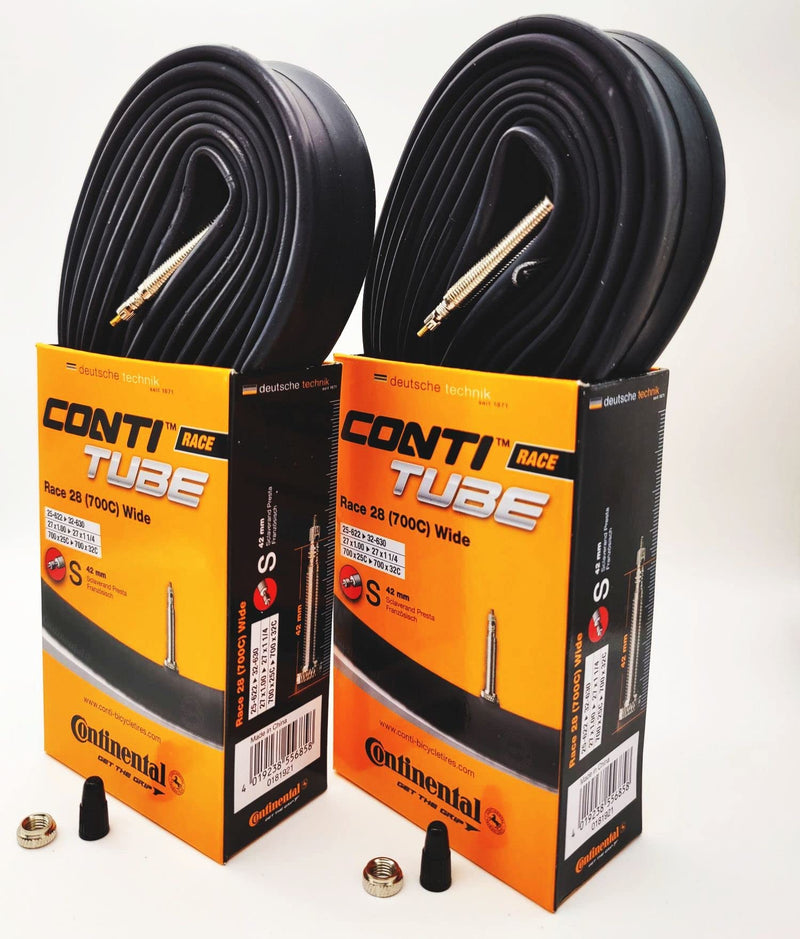 [Australia - AusPower] - Continental Race 28" Wide 700x25-32c Inner Tubes - 42mm Presta Valve (Pack of 2 w/Conti Sticker) 
